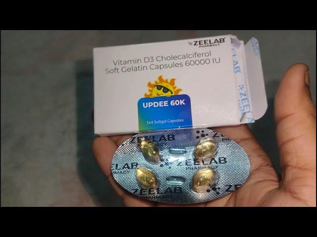 Zeelab Updee 60K Vitamin D3 Cholecalciferol Soft Gelatin Capsules Honest Review || Vitamin D Tablets