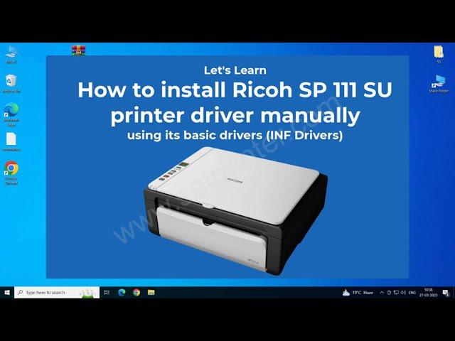 How to Install Ricoh SP 110 / 111 SU Printer Driver using its Basic Driver on Windows 11, 10, 8, 7