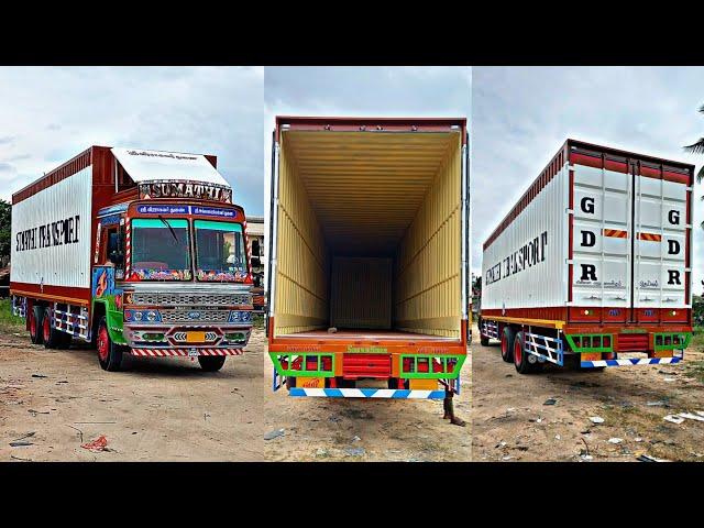 6 July  32 feet new container 10 wheeler Deluxe cabin truck delivery sri velliangiri motors T.Gode.