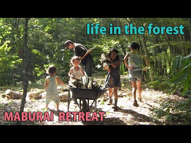 Self-Sufficiency, Rural Japan, Banana Leaf Cooking, Making Firewood, Catching a boar alive