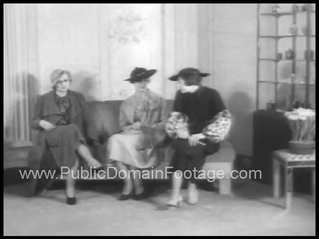 1934 Spring hat styles archival footage  PublicDomainFootage.com