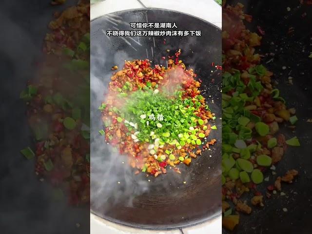 可惜你不是湖南人！不晓得我们这万辣椒炒肉沫，到底有多下饭万辣椒家常菜 美食分享 万辣子