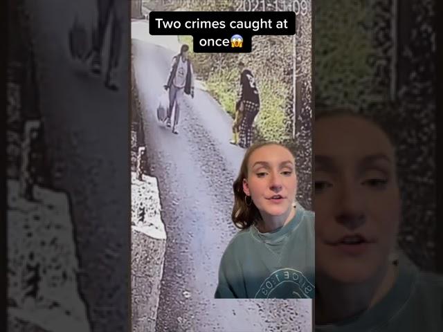 Two Crimes Caught On Camera at ONCE! #caughtoncamera #scaryvideo