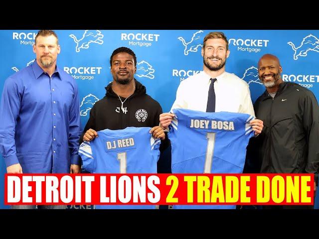 Breaking Down LIONS Trade :  D.J. Reed JOIN Detroit Lions-  Bosa Deal Happen ! Holmes Roster Moves