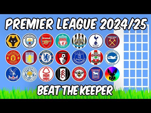 Beat The Keeper - Premier League 2024/25 - Algodoo Marble Race