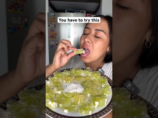 Lime and salt is so amazing together… @Paula_Gonzalez  #reaction #comedy #shorts  #foodie