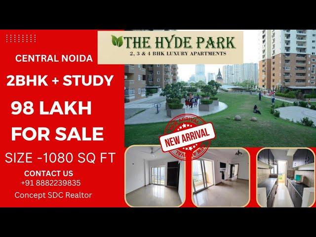 THE HIDE PARK में 2BHK+STUDY खरीदें ONLY 98 लाख में 1080 SQFT और VED VAN PARK के सामने  SEC 78 NOIDA