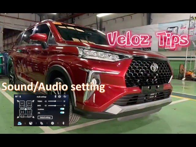 Veloz Tips: audio/sound settings