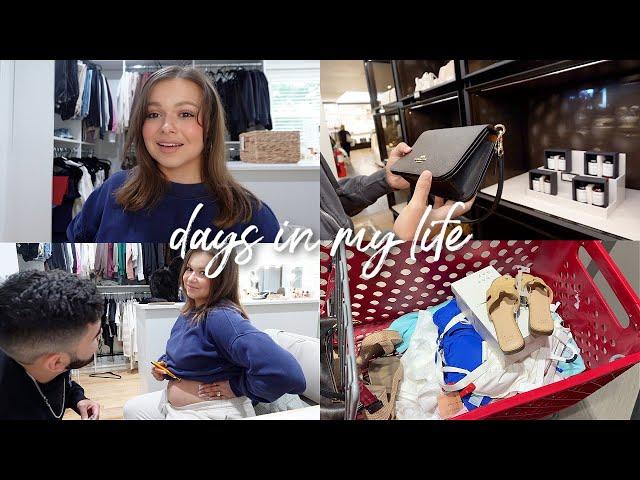 VLOG: vulnerable career chat, babymoon shopping,  errands with zane & weekend prep 