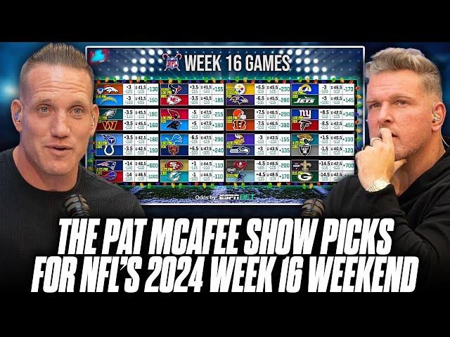 The Pat McAfee Show Picks & Predicts Every Game For NFL's 2024 Week 16 Weekend