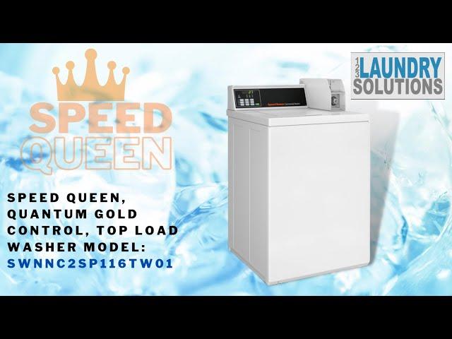 Speed Queen Coin Operated Washer, Quantum Gold Control, Model: SWNNC2SP116TW01-Top Load