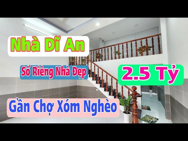 (284) Bán Nhà Dĩ An, Ngay Chợ Xóm Nghèo, GIÁ RẺ, Ngang 5m, Gần Trung Tâm Hành Chính