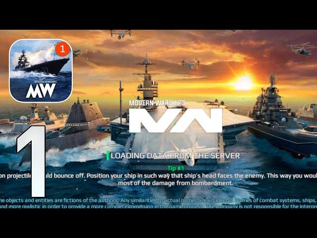 Modern Warships: Gameplay Walkthrough Part 1 - Tutorial! (iOS, Android)