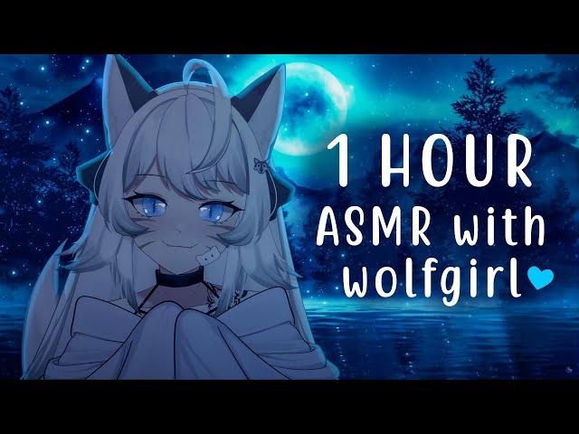 [ASMR] Fall Asleep With a WolfGirl!  Close Breathing & More (1HOUR) | by a Catgirl Vtuber