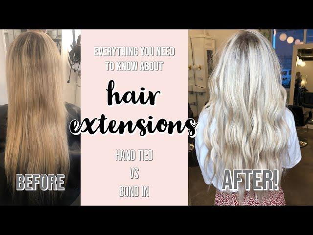 HAIR EXTENSIONS Q+A: hand tied vs. keratin bond in!