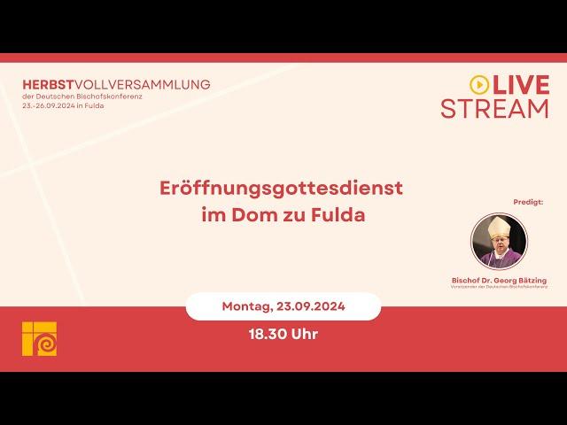 Eröffnungsgottesdienst der Vollversammlung im Dom zu Fulda | 23.09.2024 - 18.30 Uhr