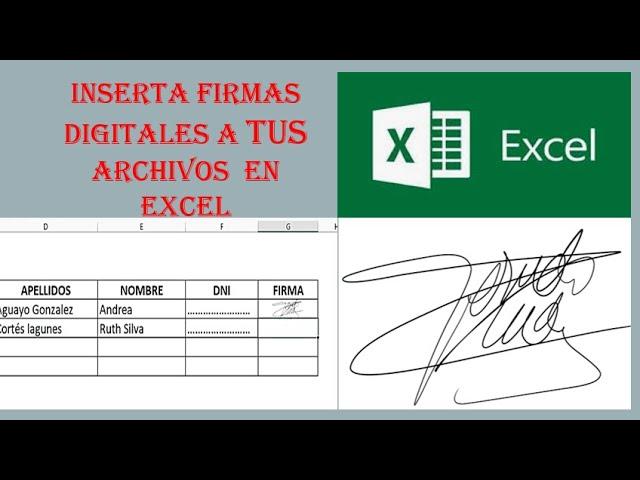 como insertar una firma digital en EXCEL