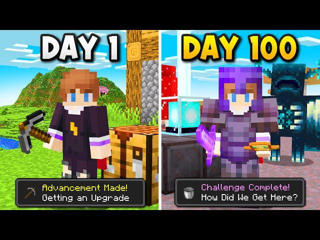 I Completed EVERY ADVANCEMENT in 100 Days of Hardcore Minecraft