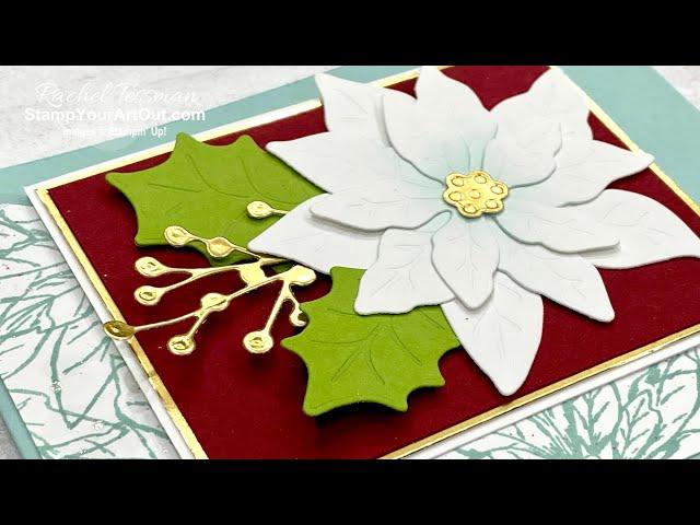 Poinsettia Diagonal Joy Fold Card & New Product Peeks!