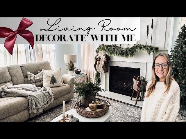 NEW 2023 Christmas Living Room Decor | Simple & Neutral Style | Cozy Christmas Decorating