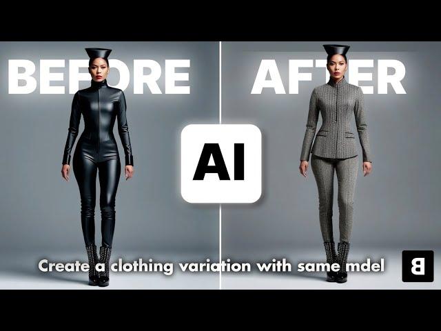 Create a clothing design variation while keeping the same human model - AI Clothing Variation Design