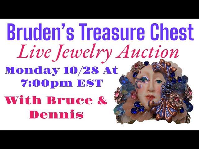 Monday Night live jewelry auction 10/28 At 7:00pm EST