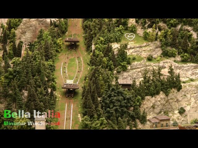 Standseilbahn Laaser Marmorbahn als Modell im Miniatur Wunderland