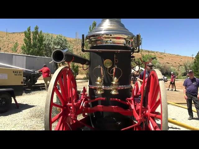 1879 Clapp and Jones steam powered fire pumper demostration