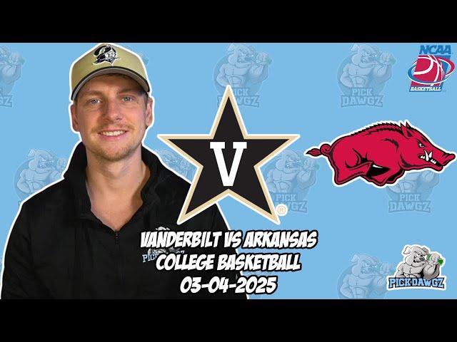 Vanderbilt vs Arkansas 3/4/25 Free College Basketball Picks and Predictions | NCAAB Pick