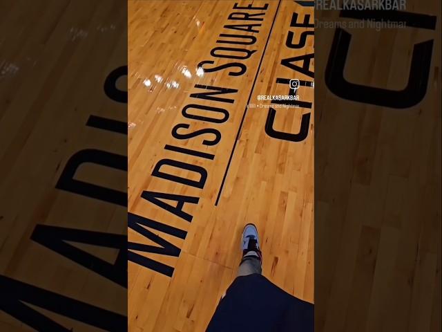 Walking on MSG floor #trending #shorts #kasarkbar #msg #thegarden #nyc #basketball  #bigeasthoops