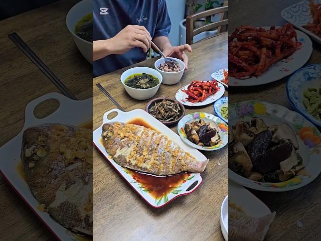 남편 생일아침밥차리기