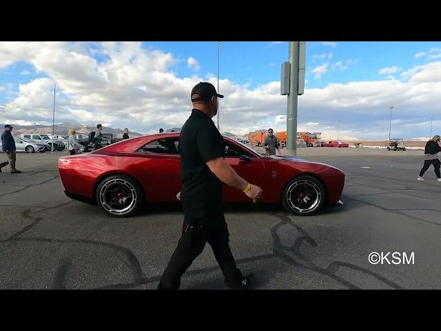 The electric Dodge Charger moves at Dodge Speed Week, Las Vegas.