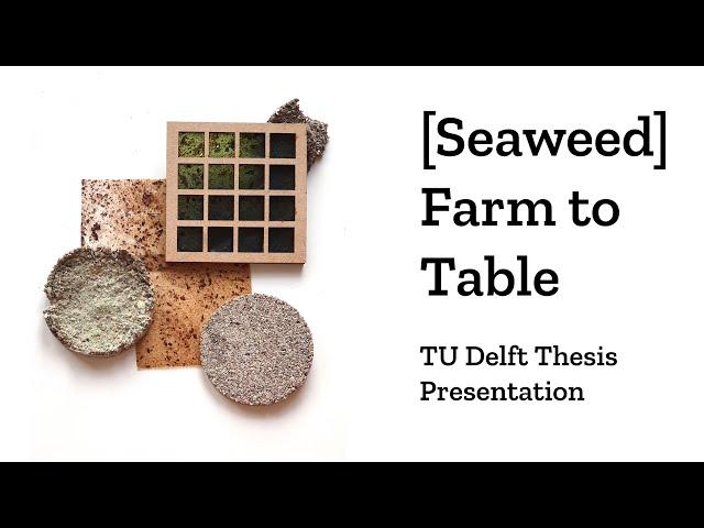 TU Delft Explore Lab Architecture Thesis - [Seaweed] Farm to Table