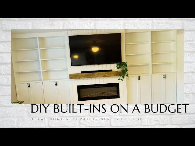 DIY BUILT-INS ON A BUDGET (IKEA HACK- BILLY BOOKSHELVES) | Home Reno Ep. 1