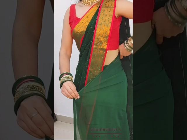 Bina kisi knot ya safty pin ki aise banaye hip pleat’s perfectly|#saree_draping #drapingstyle