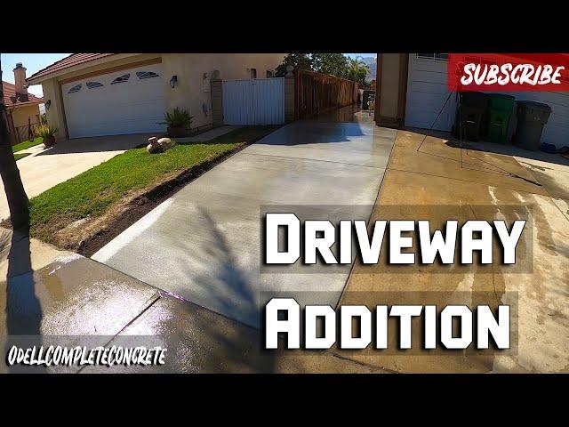 How to Pour a Concrete Driveway Addition with Sidewalks!