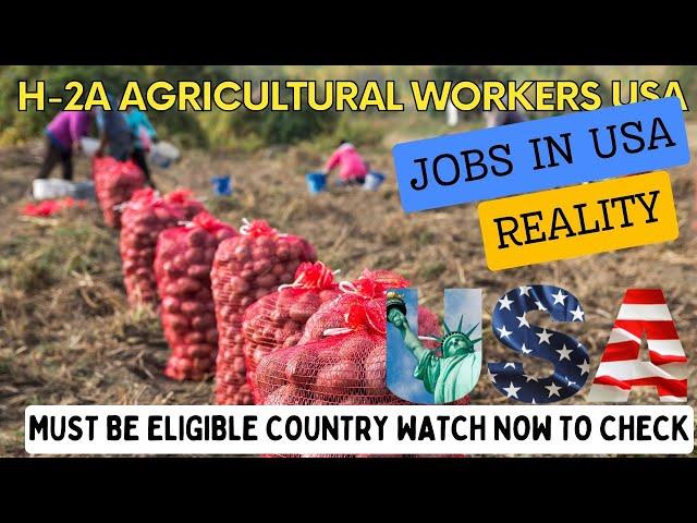 USA Visa APPROVED with H2A Agriculture in Just 30 Days! | MUST BE ELIGIBLE COUNTRY