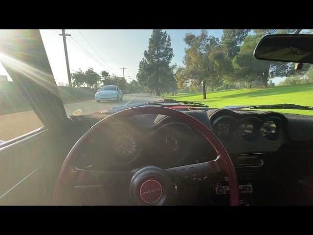 1970 Datsun 240z Series 1 gently sprinting from 0-60 mph