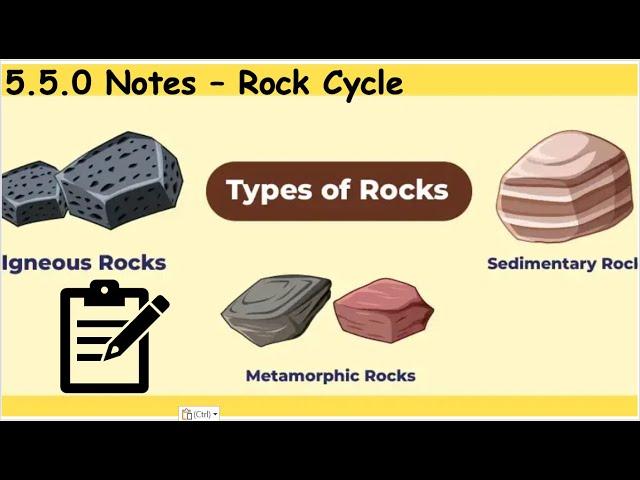 5.5.0 Notes--Rock Cycle [Lecture]