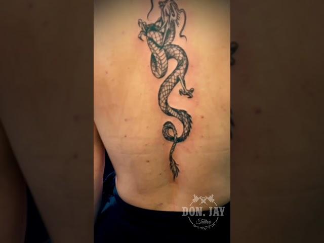 Don.jaytattoo dragon back tattok #hktattooshop #filipinotattooartist #hk #hkart #hkshop #hkshopping