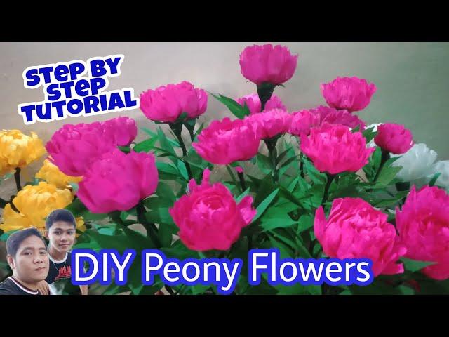 DIY Peony Flowers | step by step tutorial