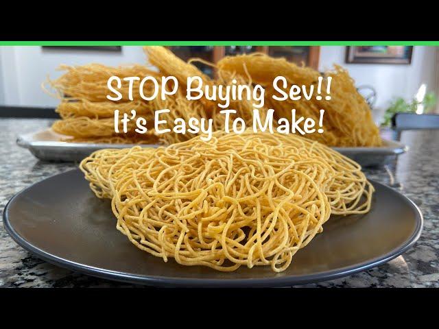 How to Make Sev at Home | Sev Recipe | Besan Sev | Sev Recipe in English | Easy, Vegan Sev Recipe