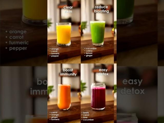 4 Healthy Juice Recipes for Clear Skin, Detox & Immunity Boost! #detoxwater #skincareroutine