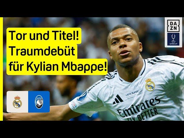 Bellingham serviert Mbappes Traumdebüt: Real Madrid - Atalanta | UEFA Super Cup | DAZN Highlights