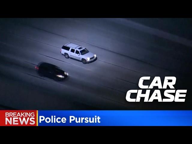 SUV tries to outrun cops during police pursuit!