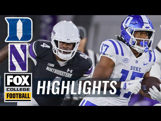 Duke Blue Devils vs. Northwestern Wildcats Highlights | FOX College Football