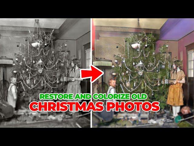 How To Restore and Colorize Old Black and White Christmas Photos | Uniconverter 16