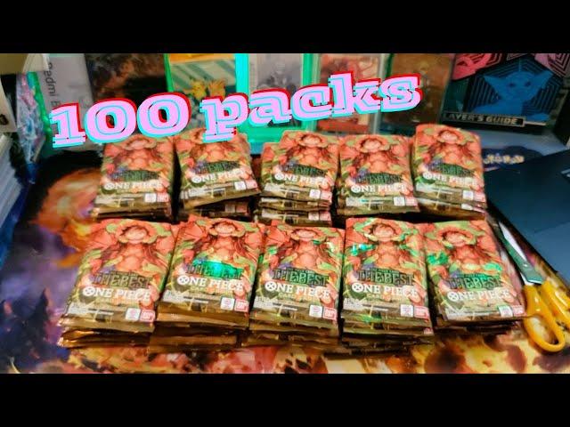 I OPENED A 100 BOOSTER PACKS OF PRB-01 ONE PIECE CASE