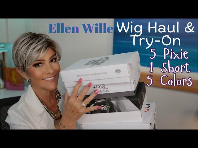 Ellen Wille WIG HAUL & TRY ON | 5 PIXIE, 1 SHORT, 5 COLORS |