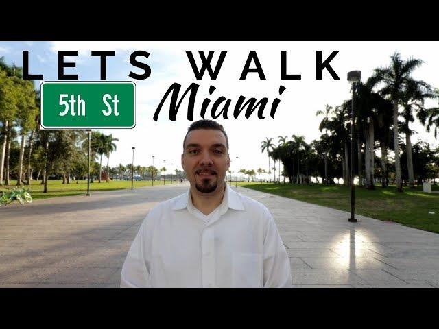 Walking the streets of Miami Downtown 5th Street